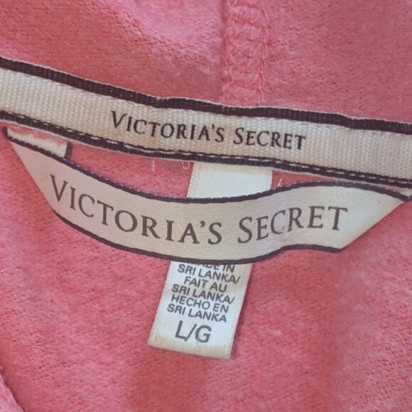 VICTORIA SECRET Pink Hoodie Hooded Jacket Sweater Size Large - Picture 3 of 4